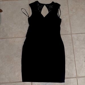 Bodycon tiered navy dress perfect for cocktail party, holiday glam, nye